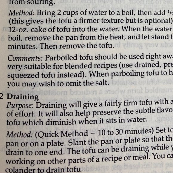 TOFU COOKBOOK  1981  Nutritious Low Calorie Vegan Recipes Appetizers to Dessert - Picture 9 of 16
